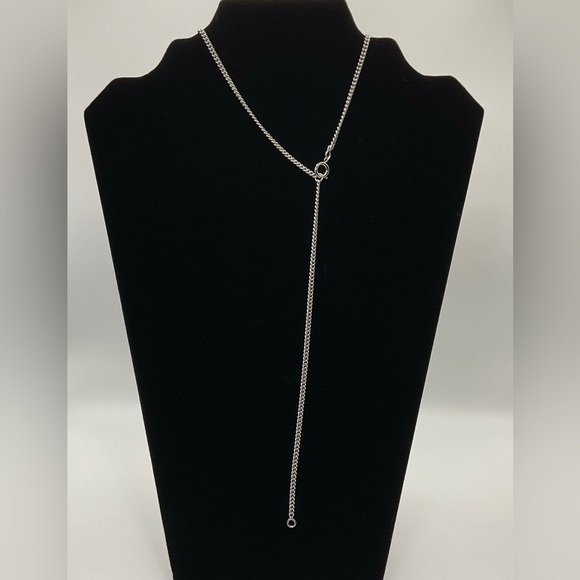 Chanel Silver and Black Rhinestone Pendant Necklace - Picture 15 of 17